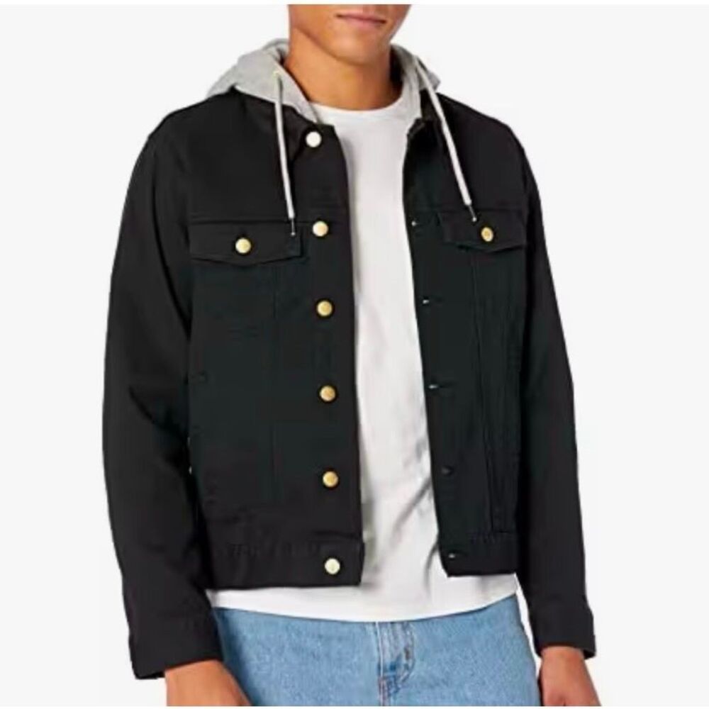 Lifted Research Group Black Hooded Jean Jacket XL